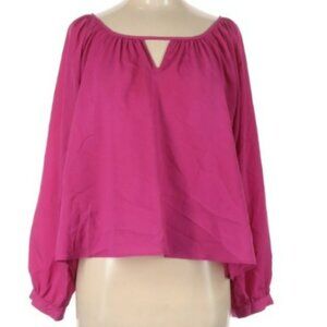 Hy & Dot women's long sleeve pink blouse medium